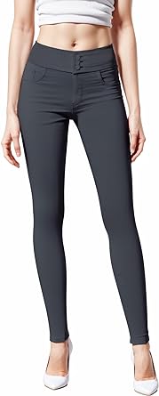 Photo 1 of & Company Womens Hyper Ultra Stretch Comfy Skinny Leg 3 Button Wide Waist Work Casual Pants sze 18