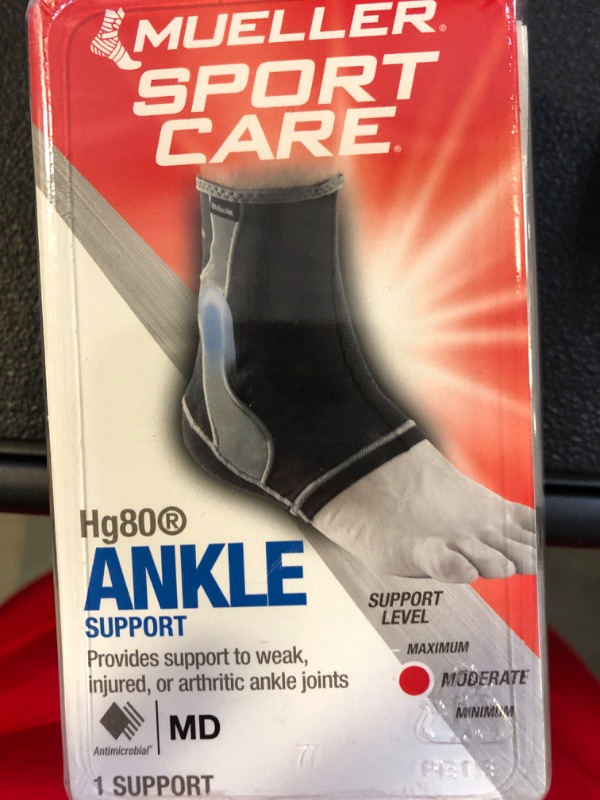 Photo 1 of Mueller Hg80 Ankle Support 49912, Moderate Support, Blk, Med, 1 ct each