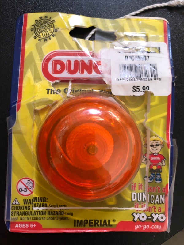 Photo 2 of Duncan Toys Imperial Yo-Yo, Beginner Yo-Yo with String, Steel Axle and Plastic Body, Mystery Color Colors May Vary