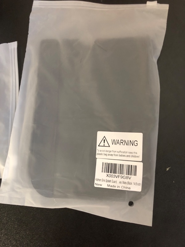 Photo 1 of Kitchen Sink Splash Guard, Sink Faucet Mat Splash Guard, Sink Protector for Kitchen Sink, Kitchen Sink Accessories, Mats (Black: 14.6 inch)