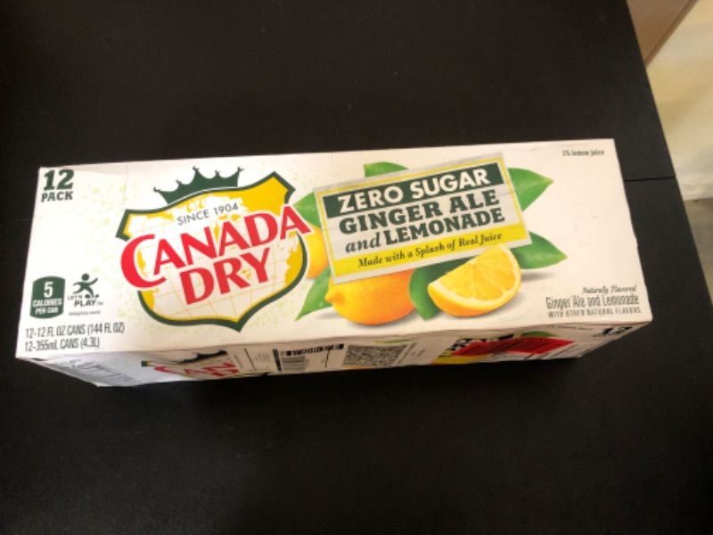 Photo 2 of Canada Dry, Diet Ginger Ale Lemonade, 12 Ounce, 12 Pack