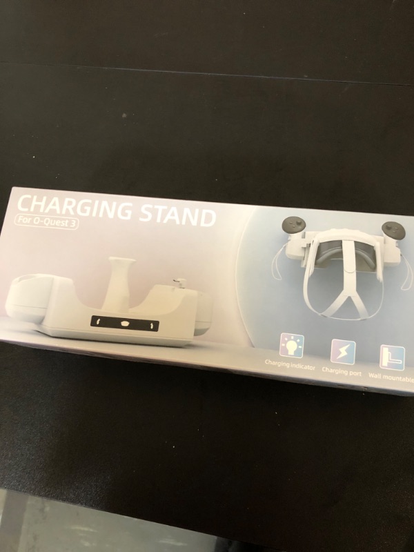 Photo 1 of Charging Dock Station Compatible with Oculus/Meta Quest 3 Charger Charging Headset and Controller Wall Mount Charging Dock Station Stand Supports for Quest 3 Accessories