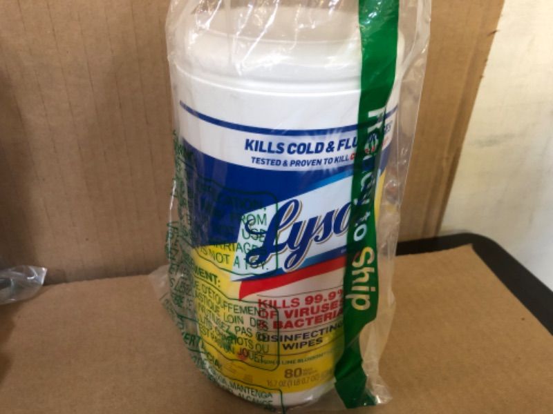 Photo 2 of 1pc--80pads Lysol Disinfectant Wipes, Multi-Surface Antibacterial Cleaning Wipes, For Disinfecting and Cleaning, Lemon and Lime Blossom,  