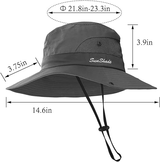 Photo 1 of 4 Pack Womens Ponytail Summer Sun Hat UV Protection Foldable Mesh Wide Brim Beach Fishing Cap
