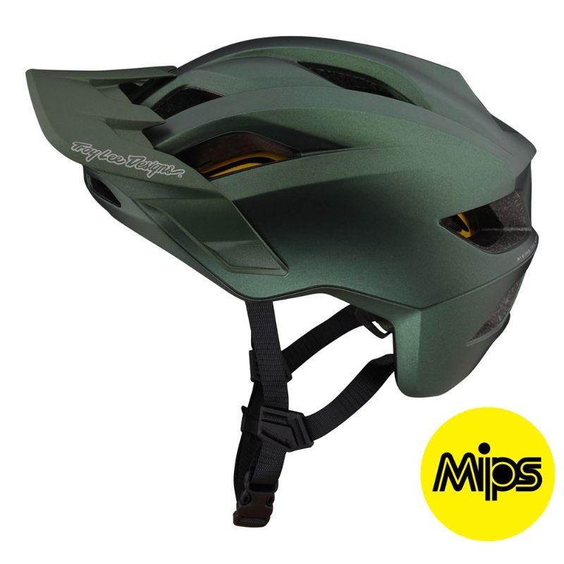 Photo 1 of Troy Lee Designs Flowline Youth MTB Helmet OS Orbit Forest Green
