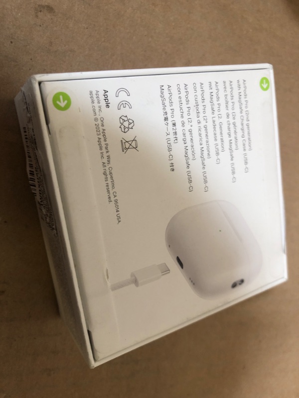 Photo 4 of Apple AirPods Pro (2nd Generation) Wireless Ear Buds with USB-C Charging, Up to 2X More Active Noise Cancelling Bluetooth Headphones, Transparency Mode, Adaptive Audio, Personalized Spatial Audio USB-C Without AppleCare+
