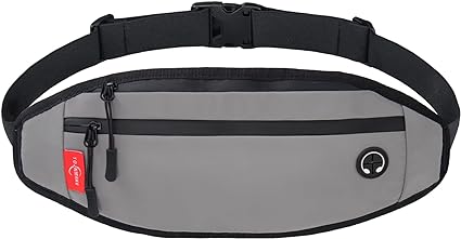 Photo 1 of Fanny Pack Running Belt for Women Men Small Waist Bag with Quick Dry Towel- Ideal for Festival, Traveling, Hiking, Walking, Workout, Fashion Waist Packs (Grey)