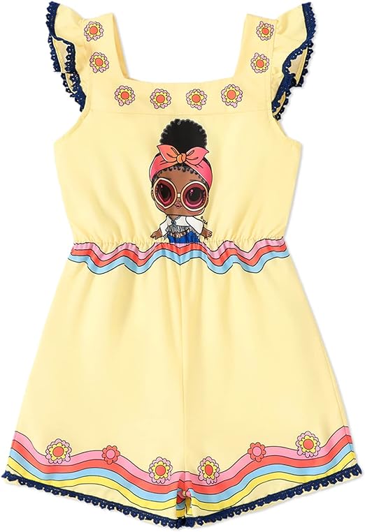 Photo 1 of L.O.L. Surprise! Kid Girl Boho Flutter-sleeve Romper Yellow 9.-/10 y 