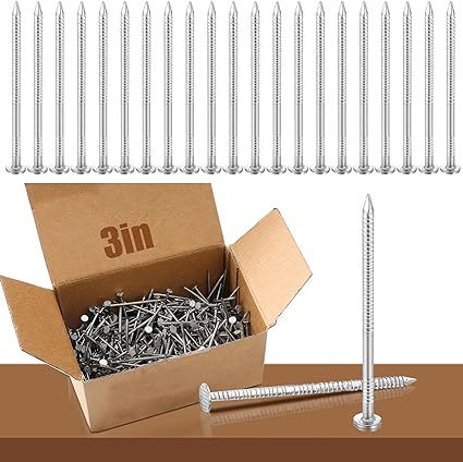 Photo 1 of 
2 Pound Box Siding Nails Roofing Tile and Slating Nails Rust Resistant 304 Stainless Steel Nails Hardware Nails for Redwood, Cedar Wood Siding Nail, Decking, Roof Slating(3 Inch)