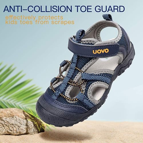 Photo 1 of UOVO Boys Sandals Kids Sandals Hiking Athletic Closed-Toe Beach Summer Sandals for Boys Quick-Drying
 