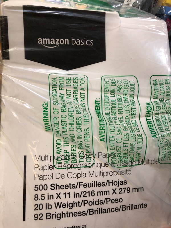 Photo 2 of Amazon Basics Multipurpose Copy Printer Paper, 8.5 x 11 Inch 20Lb Paper - 1 Ream (500 Sheets), 92 GE Bright White 1 Ream | 500 Sheets Multipurpose (8.5x11) Paper