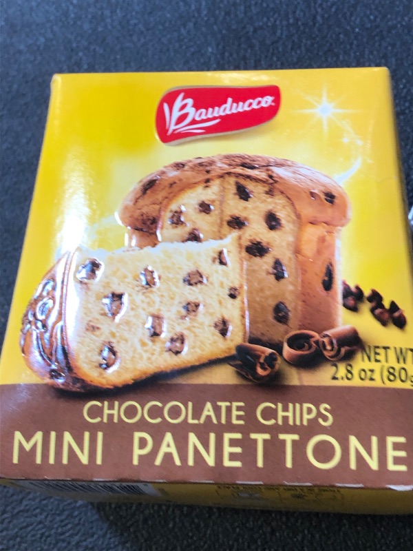 Photo 1 of Bauducco Mini Panettone with Chocolate Chips, Moist & Fresh, Traditional Italian Recipe, Italian Traditional Holiday Cake 2.8oz (Pack of 1) Chocolate 2.80 Ounce (Pack of 1)