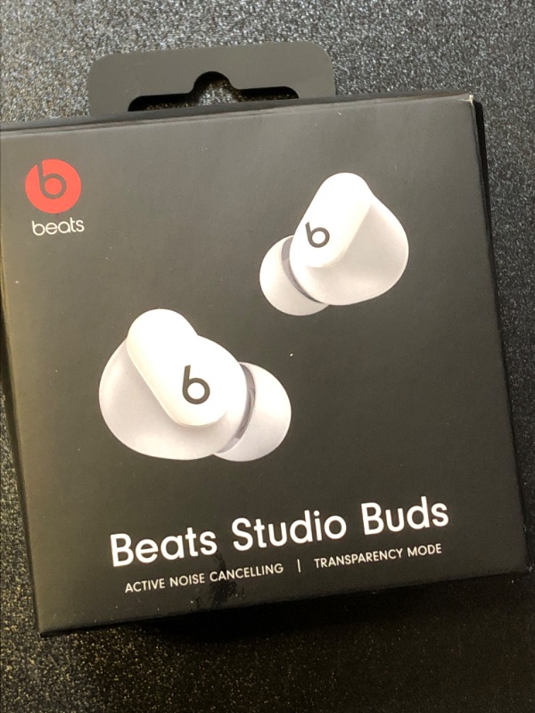 Photo 2 of Beats Studio Buds - True Wireless Noise Cancelling Earbuds - Compatible with Apple & Android, Built-in Microphone, IPX4 Rating, Sweat Resistant Earphones, Class 1 Bluetooth Headphones - White
 