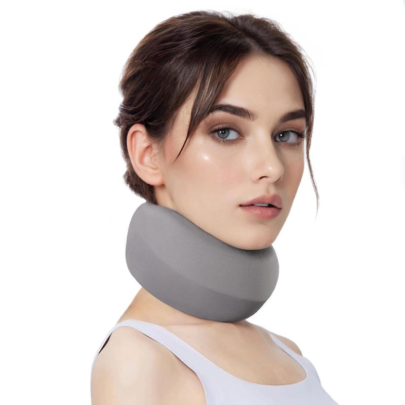 Photo 1 of Soft Neck Brace for Neck Pain and Support, Ergonomics Cervical Collar Anti Snore Neck Brace for Sleeping Neck Posture Corrector, Cervical Neck Brace for Snoring Adjustable Neck Support Braces
 