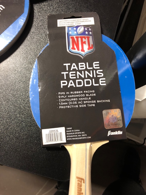 Photo 2 of 
NFL Logo Table Tennis Paddle
 