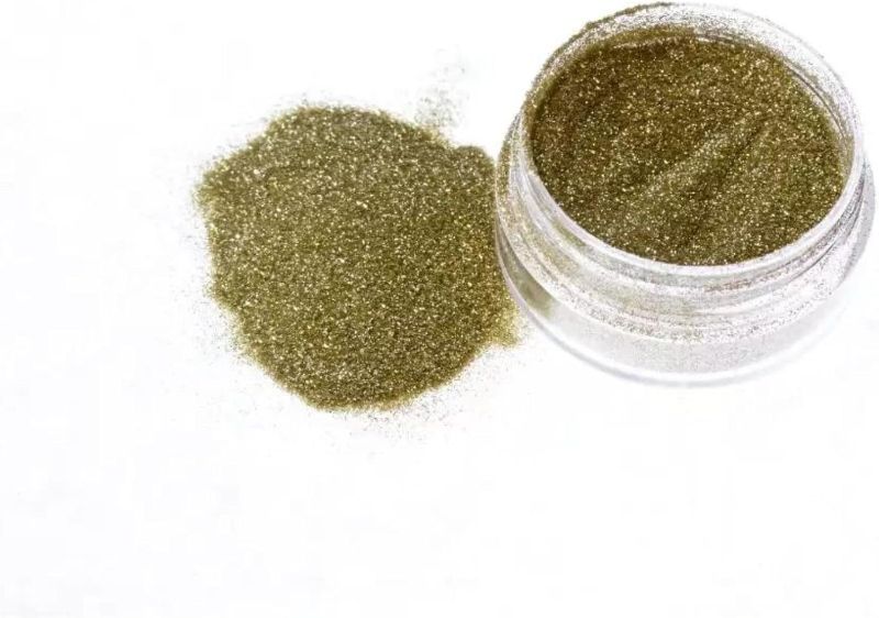 Photo 1 of | Glitter Powder, 0.35oz (10g) | for Professional or Personal Use - Nail Art, Soaps, Jewelry, Craft, DIY, and Art Projects (Weak Gold)
 