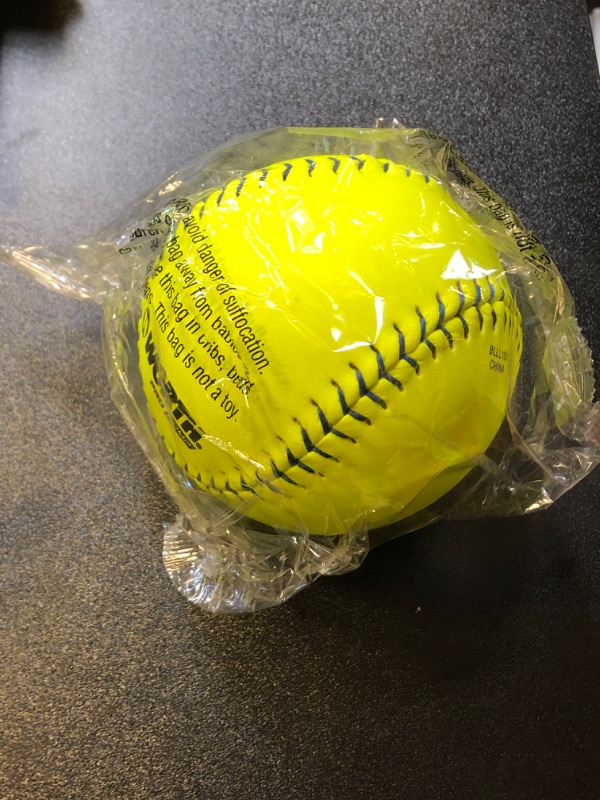 Photo 2 of Worth | Slowpitch Softballs | GSL Approved | 12 Count | Multiple Options 12" Gold Dot Extreme - Composite Leather Cover - Optic Yellow