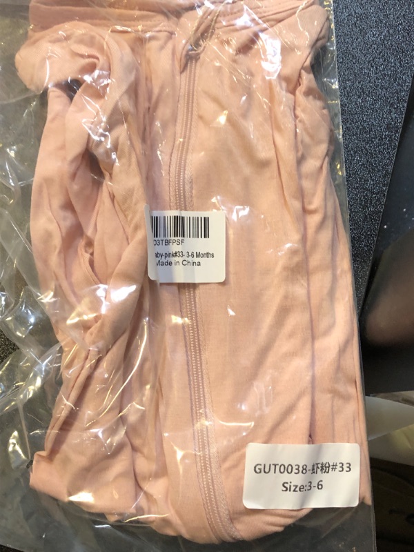 Photo 2 of GUISBY Rayon Made From Bamboo Baby Pajamas, Long Sleeve Footless Rompers, 2 Way Zipper Sleeper Baby-pink 12-18 m 
 