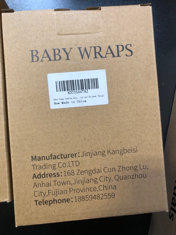 Photo 2 of Baby Wrap Carrier,Adjustable Baby Carrier Newborn to Toddler Original Stretchy Infant Sling, Perfect for Newborn Babies and Children (Beige)