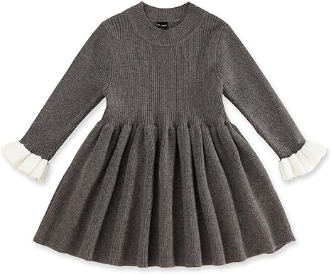 Photo 1 of 4-5T Baby Girl Dresses Ruffle Long Sleeve Dress Doll Coller Toddler Fall Dress
