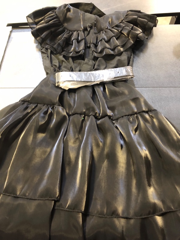 Photo 1 of Size 150 black girls dress with belt