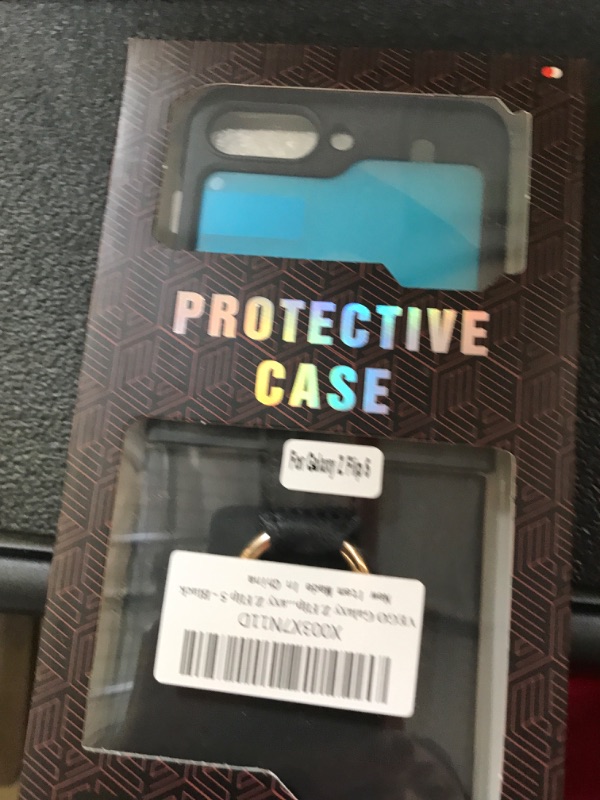 Photo 1 of VEGO Galaxy Z Flip 5 Case with Ring Holder, Z Flip 5 Case with 9H Glass All-Inclusive Camera Lens Protector and Metal Ring Holder, Matte PC Slim Protective Case for Samsung Galaxy Z Flip 5 - Black Black Z Flip 5
