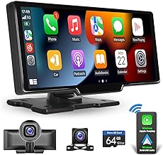 Photo 1 of Wireless Carplay Touchscreen with 2.5K Dash Cam, 9"Portable Apple Carplay & Android Auto Car Stereo, Carplay Screen with 1080p Backup Camera, GPS Navigation/Mirror Link/Voice Control/Bluetooth