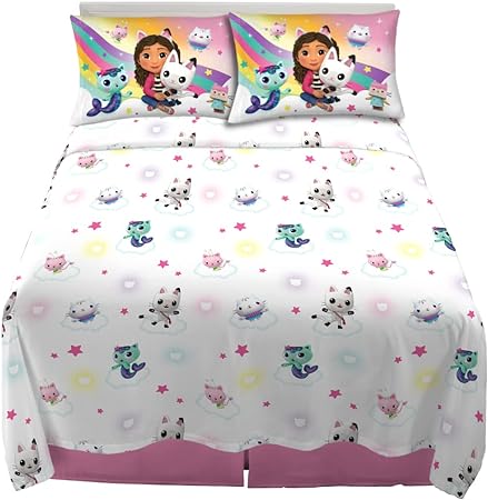 Photo 1 of Franco DreamWorks Gabby's Dollhouse Kids Bedding Super Soft Sheet Set, 3 pcs, Full