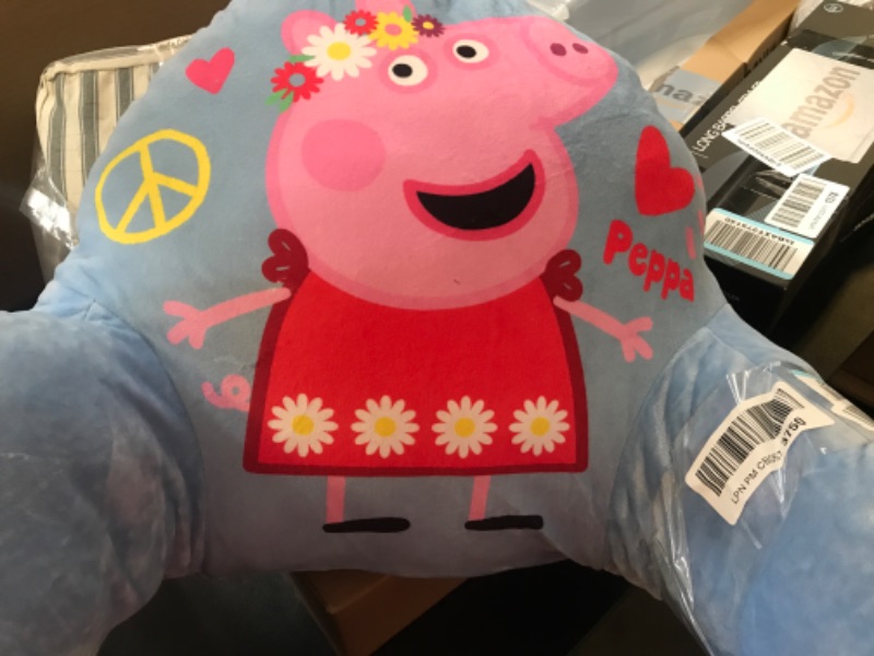 Photo 2 of Peppa Pig Kids Back Resting Pillow for Reading and Watching TV – Bed Rest Pillow with Arms to Lounge with Comfortable Back Support – Great for The Bed or Couch Reading Pillow