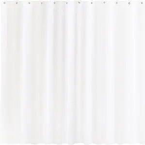 Photo 1 of 
Allenjoy White Shower Curtain Bathroom Decoration Washable Polyester Fabric 72" x 72" (Hooks Not Included)