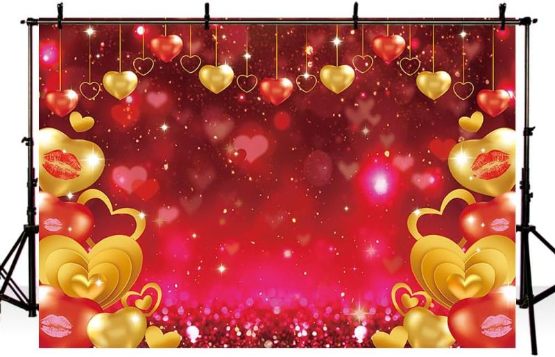 Photo 1 of 
AIBIIN 7x5ft Valentine's Day Backdrop for Photography Glitter Bokeh Golden Red Love Balloon Party Background Wedding Bridal Shower Anniversary Decor...