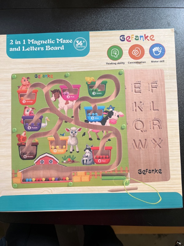 Photo 1 of Bigjigs Toys, Farmyard Maze Puzzle, Wooden Toys, Jigsaw Puzzle, Wooden Puzzle, Farm Toys, Jigsaw for 3 4 5 Year Olds, Toddler Puzzles, Childrens Puzzles