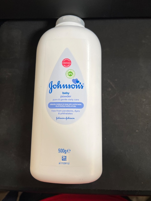 Photo 2 of Johnson's Baby Powder, Naturally Derived Cornstarch with Aloe & Vitamin E for Delicate Skin, Hypoallergenic and Free of Parabens, Phthalates, and Dyes for Gentle Baby Skin Care, 15 oz