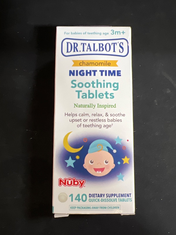 Photo 2 of Dr. Talbot's Night Time Chamomile Soothing Tablets, Naturally Inspired, Quick Dissolve, 140 Count 140 Count (Pack of 1)              BB  10-2026