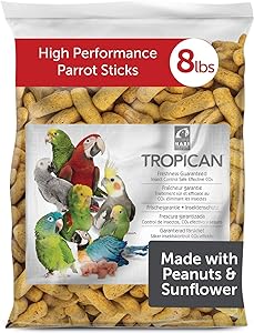 Photo 1 of Tropican Bird Food, Hagen Parrot Food Sticks with Peanuts & Sunflower Seeds, High Performance Formula, 8 lb Bag