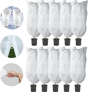 Photo 1 of Plant Covers Freeze Protection 10 Pack – 35inch × 50inch Reusable Plant Protector Bag Drawstring Zipper Warm Blanket Frost Protection Season Extension, White, 35inch × 50inch 10 Pack
Brand: nutroeno