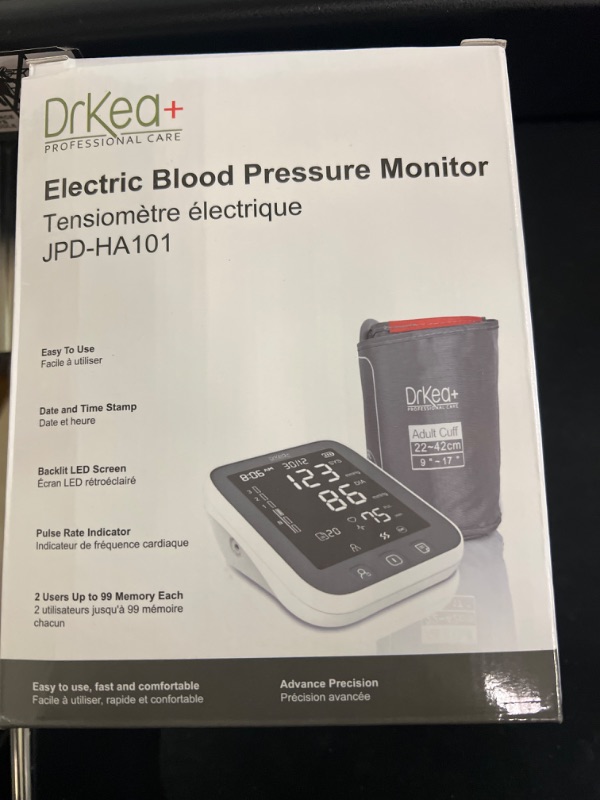 Photo 2 of Blood Pressure Machine for Home Use - Large Cuff Blood Pressure Monitor Upper Arm, Digital Blood Pressure Monitors, Accurate Bp Monitor Kit, 2 Users, Up to 198 Memories with Batteries Included