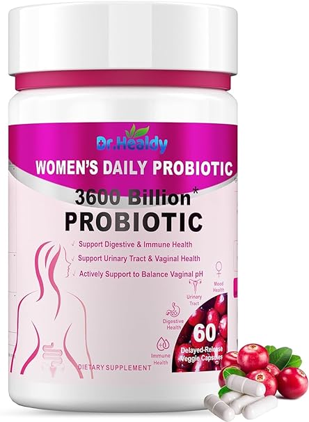 Photo 1 of Dr.Healdy Vaginal Probiotics for Women, 120 Billion CFU Per Serving, 3600 Billion CFU Per Bottle for Digestive, Vaginal, Immune and Urinary Tract Health, Vegan-180ct, Gifts for Women  BB  11-15-2024