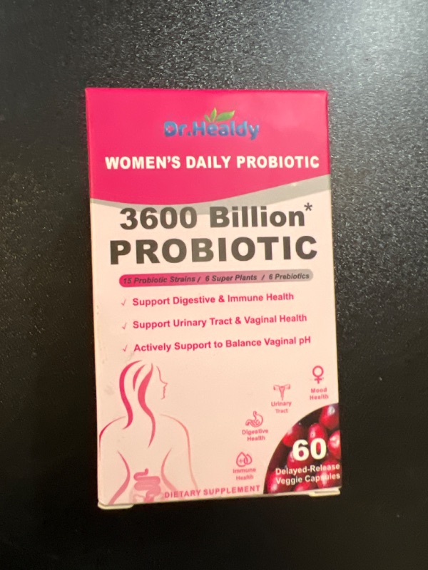 Photo 2 of Dr.Healdy Vaginal Probiotics for Women, 120 Billion CFU Per Serving, 3600 Billion CFU Per Bottle for Digestive, Vaginal, Immune and Urinary Tract Health, Vegan-180ct, Gifts for Women  BB  11-15-2024