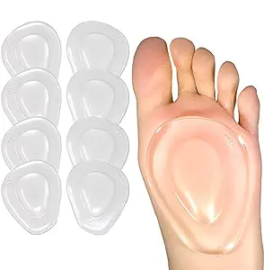 Photo 1 of Metatarsal Pads Ball of Foot Cushions 8 Pack Gel Ball Feet Pads Mortons Neuroma Callus Foot Pain Relief Bunion Forefoot Support for Women Men