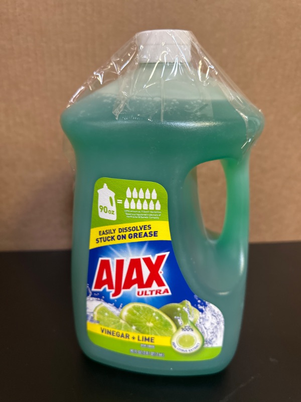 Photo 2 of Ajax Ultra Liquid Dish Soap Vinegar and Lime Scent, Sparkling Clean Dishes, 90 oz Bottle Lime & Vinegar 90 Fl Oz (Pack of 1)