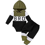 Photo 1 of 9/12M--Tomolant baby boy clothes 12 month boy clothes 9-12 month boy clothes letter print romper patchwork sweatpants 2pcs baby boy winter clothes baby boy fall outfits