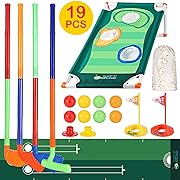 Photo 1 of Askyorte Toddler Golf Set- Chipping Net with 8 Balls, 4 Plastic 23.3" Kids Golf Clubs 3-5 Indoor Ourdoor Sports Toys Birthday for Toddlers