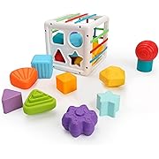 Photo 1 of Baby Toys 12-18 Months, Shape Sorter Colorful Cube Sensory toys, Toddler Developmental Learning Toys | Multi Shape Blocks Montessori Toys Fine Motor Skills, Birthday Gifts for Baby Toys 6-12-18 Months