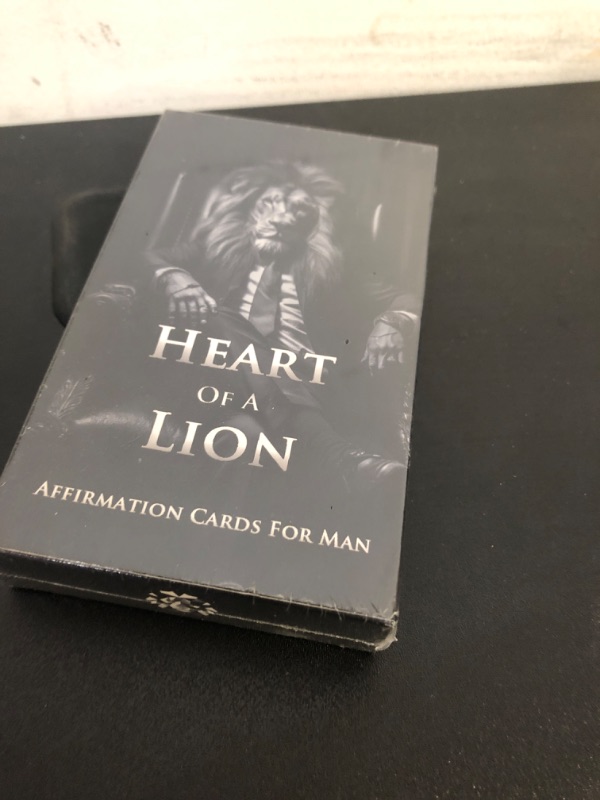 Photo 2 of Heart of A Lion - Affirmation Cards for Men - Motivation Cards for Husband, Inspiration Cards for Gift - 54 Cards