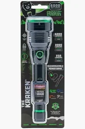Photo 1 of KODIAK Tactical Flashlight | Compact and Portable LED Flashlight Kraken 6000 Lumens | Durable and Rubber Coated Power Bank Flash Light and Work Light Perfect for Camping, Hiking and Gifts for Men Kraken-6000 Lumens