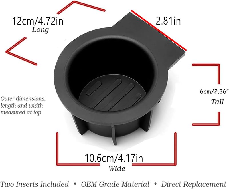 Photo 1 of F-150 Cup Holder Insert Compatible with Ford F-150 2004-2008 with Flow Through Console ,2009-2014 F150 Without Flow Through Console, Replacement Front Center Console Cup Holder