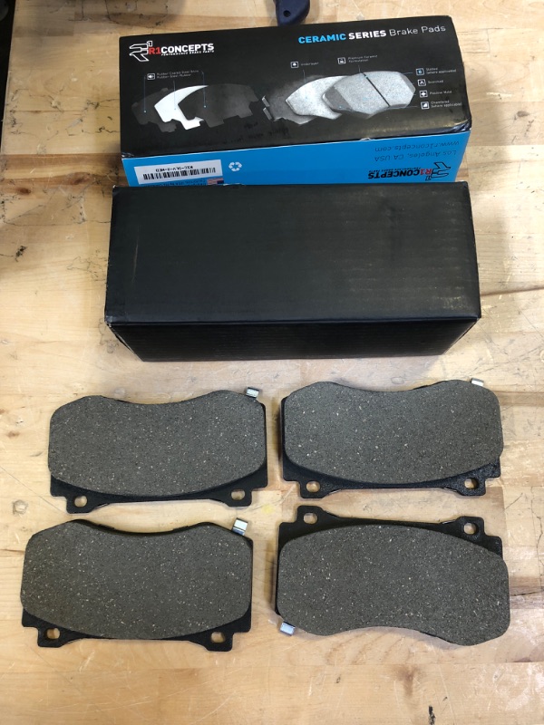 Photo 2 of ++NEW BUT OPEN PACKAGE++ R1 Concepts Ceramic Series Brake Pad with Rubber Steel Rubber Shims
