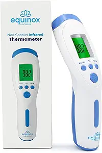 Photo 1 of Equinox International, Digital Forehead Thermometer - Thermometer for Adults - No Touch Thermometer (Non Contact) - Body/Surface/Room Temperature Scanner – LCD Display Ideal for Whole Family & Babies
