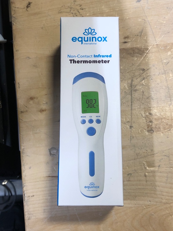 Photo 2 of Equinox International, Digital Forehead Thermometer - Thermometer for Adults - No Touch Thermometer (Non Contact) - Body/Surface/Room Temperature Scanner – LCD Display Ideal for Whole Family & Babies

